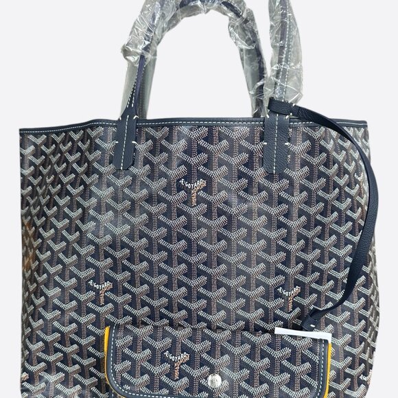 Goyard Handbags - Goyard Navy St. Louis Tote Bag